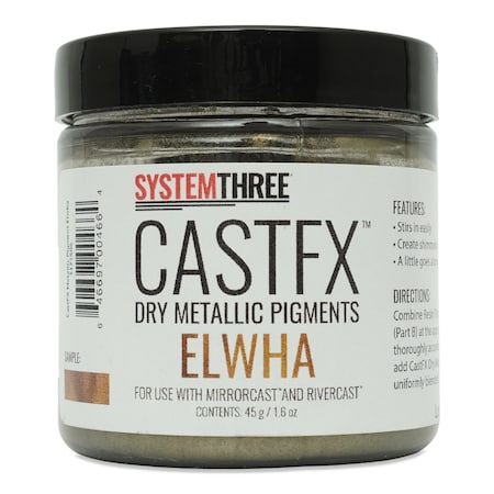 System Three Resins CastFX Dry Metallic Color Pigments, Elwha, 45g 3171S06